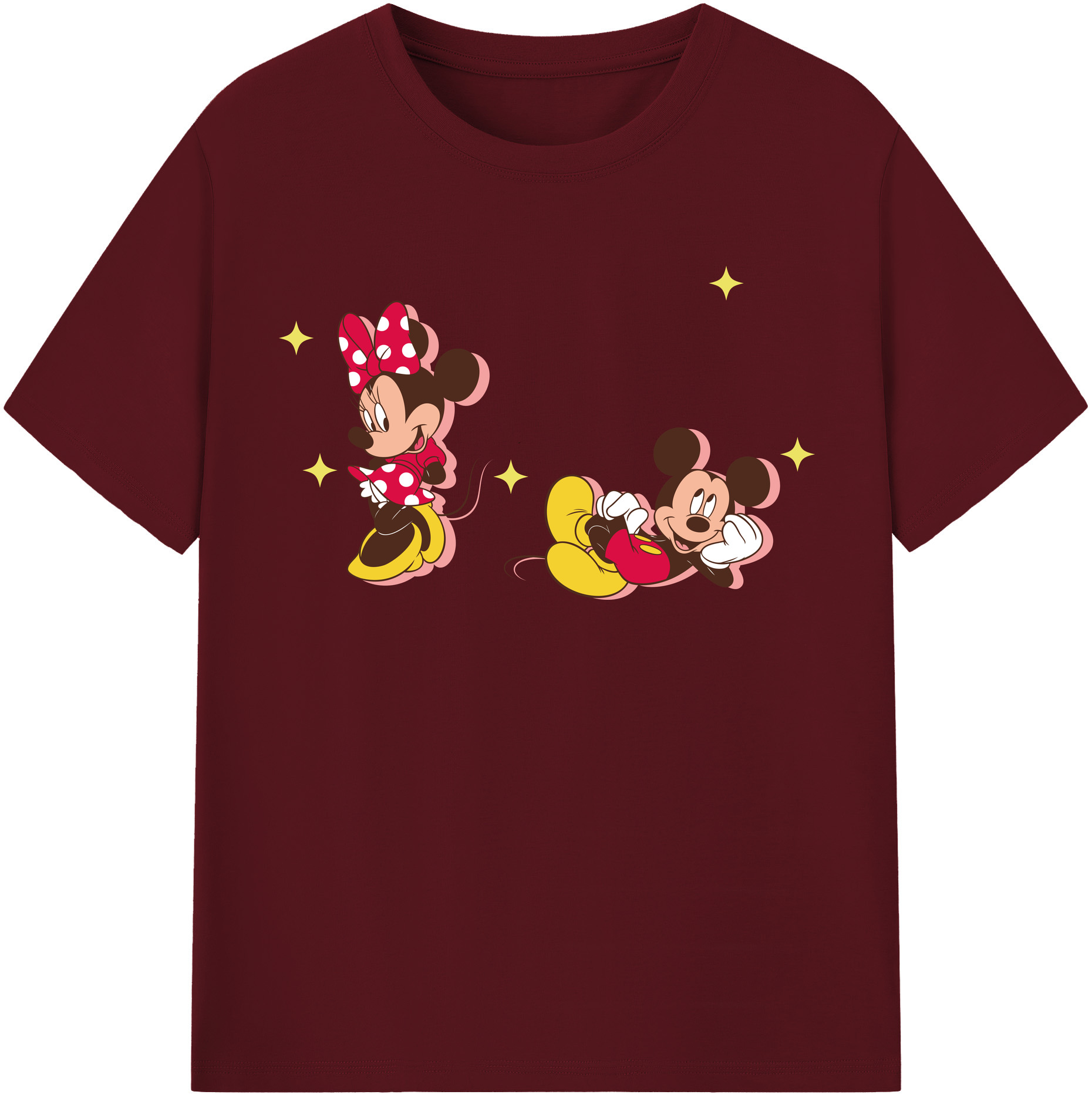 （画像用） ミッキーマウス Mickey Mouse 綿100％半袖Tシャツ（フロントプリント）